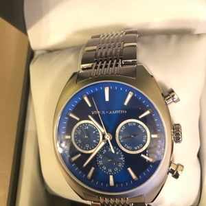 Vince Camuto Men's Date VC1040BLSV Stainless Steel